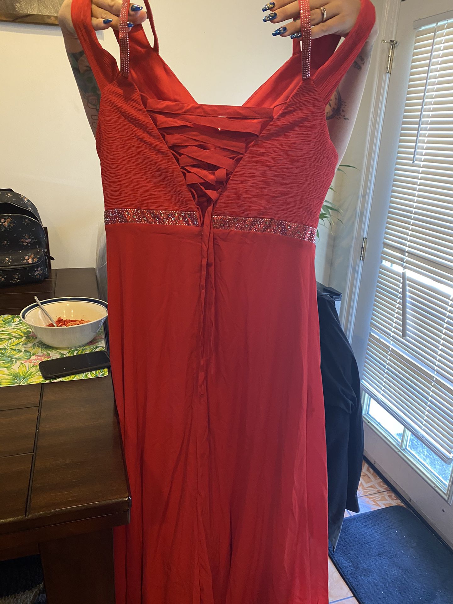 Red prom dress xxl