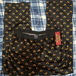 True Religion Loungewear Fleece Black Pants