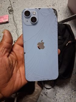 Apple 14  iPhone – Cracked Back Glass, Blue
