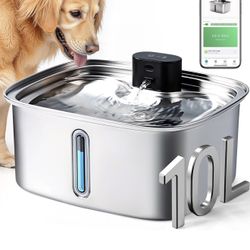 Dog Water Bowl Dispenser Large,10L Dog Water Fountains with APP Monitoring