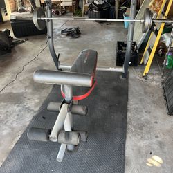 Adjustable workout bench with Weights