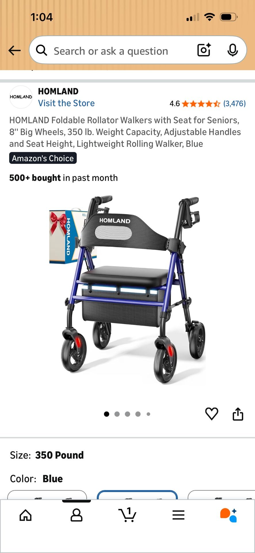 4 wheel Walker , Still In Box , Never Used