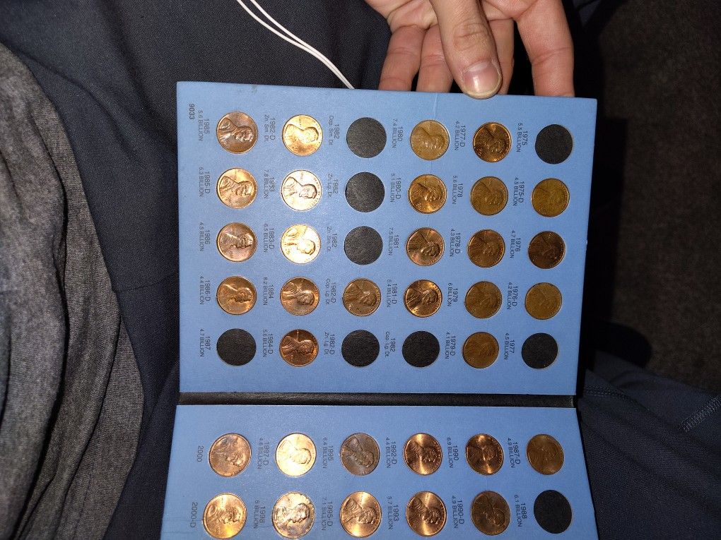 Pennies Almost The Whole Book From 19 75 -2009