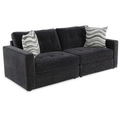Charcoal 86'' 2 Piece Storage Loveseat