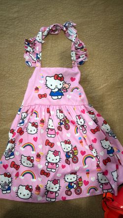 Girls Hello Kitty dress size about 10/12