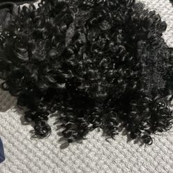 Short curly natural black Wig