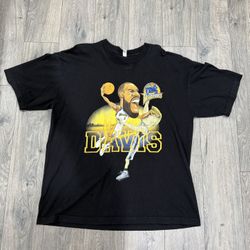 NBA Golden State Warriors vintage baron Davis black cotton t-shirt  Size XL
