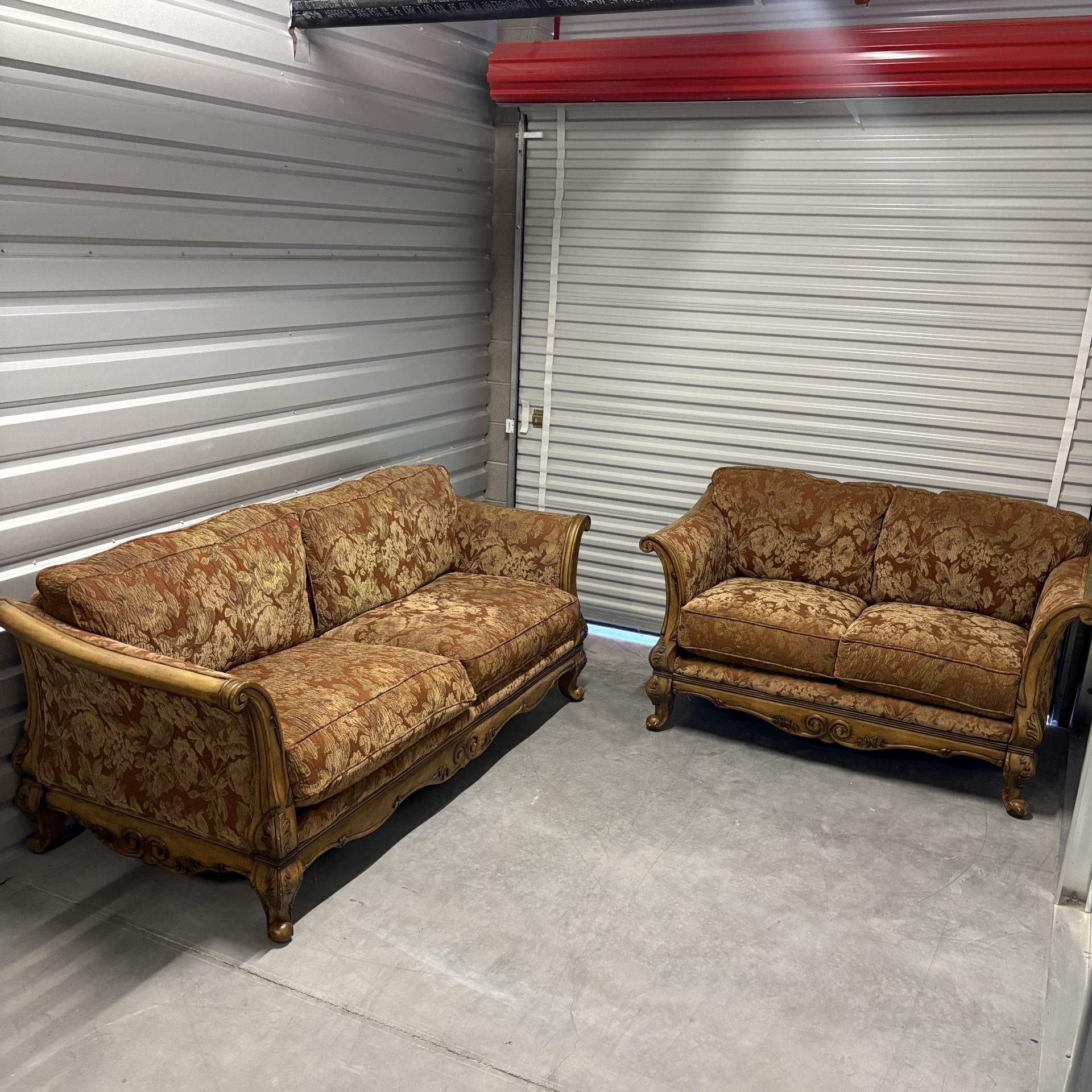 Victorian Style Sofa & Loveseat