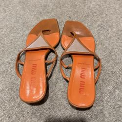 Vintage Mumu, Long Heel Leather Flats Retail $1200 So Comfortable