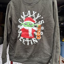 Disney Star Wars Galaxy Christmas Light Flashing Unisex Sweatshirt Size Medium 