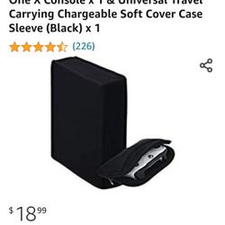 Dust & Water Proof Neoprene Cover Black[Vertical] Place for Xbox One X Console  Cover Case Sleeve