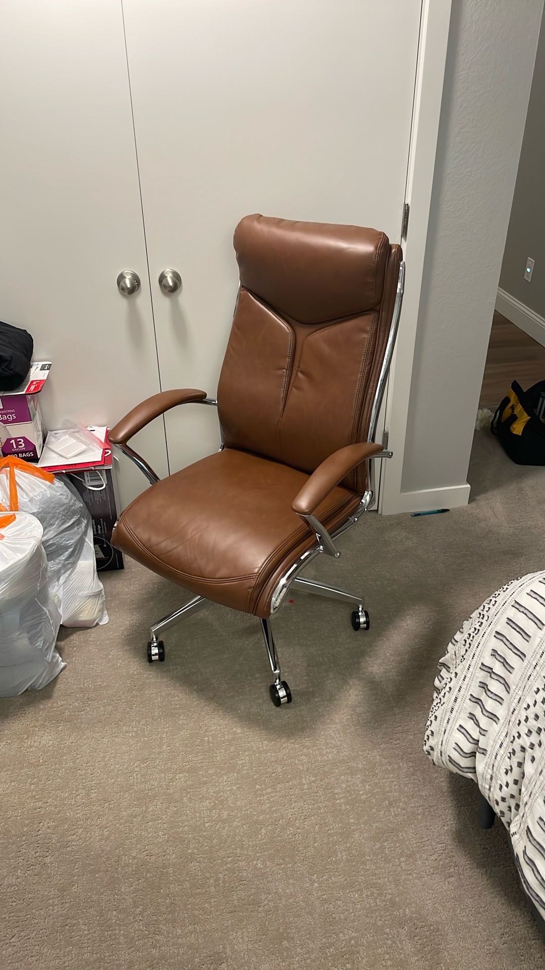 Faux Leather Desk Chair