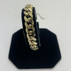 CUBAN BRACELET 10KT YG, 55.5 GRAMS, 10mm, 7.5” LENGHT 