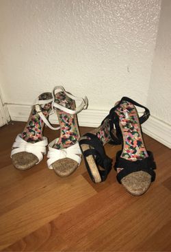 Black and White Heels size 8