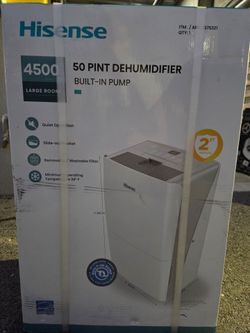 Hisense 50 Pint Dehumidifier with Built-In Pump