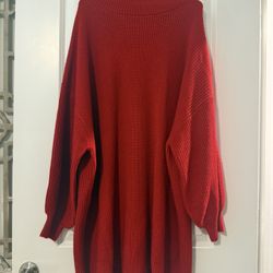Red Sweater Dress