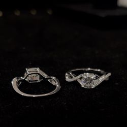 1.1 ct S925 Moissanite Ring Women 