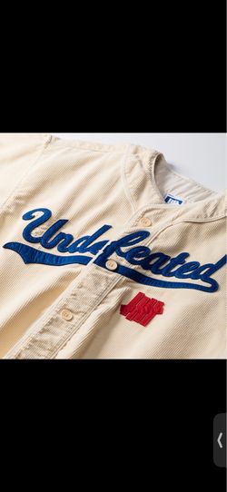 Undefeated beige corduroy baseball jersey