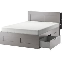 King Storage Bed W/Headboard