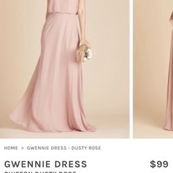 BirdyGrey Brides Maid Dress Dusty Rose Gwennie