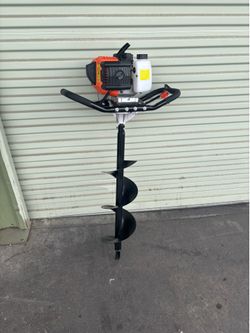 52 cc Gasoline Engine Single-Cylinder 2-Stroke Post Hole Digger with 8 in. Bit