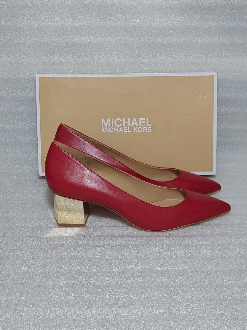 Michael Kors Designer Purse Heels. Brand New In Box. Retail $160. Red Gold. Size 9 Women's Shoes