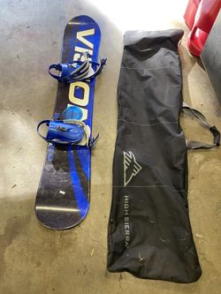 Vision snow board w/ bindings and stomp pad