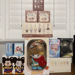 POPMART Dimoo, Mickey, Disney Princess, Molly, Skullpanda