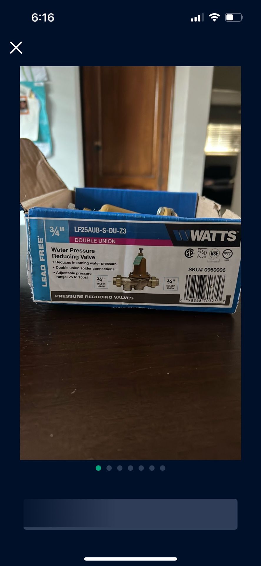 WWATTS Double Union Water Pressure Reducing Valve