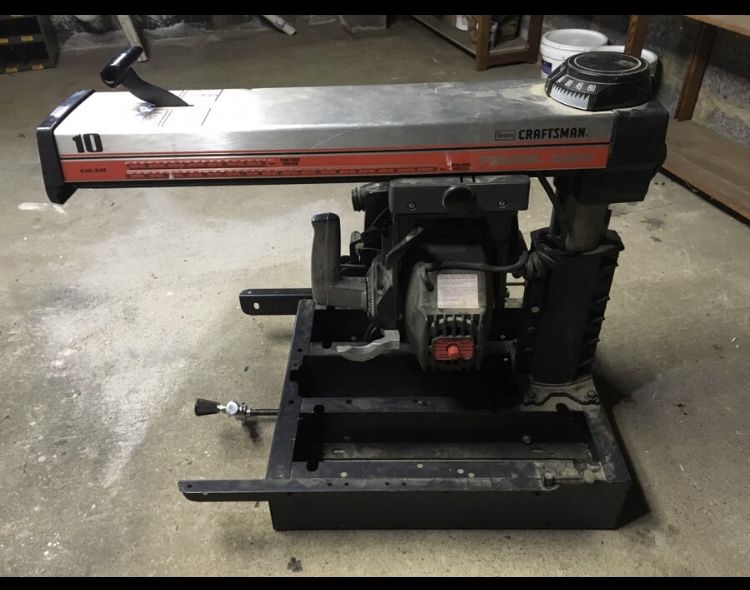 Black and red craftsman table saw