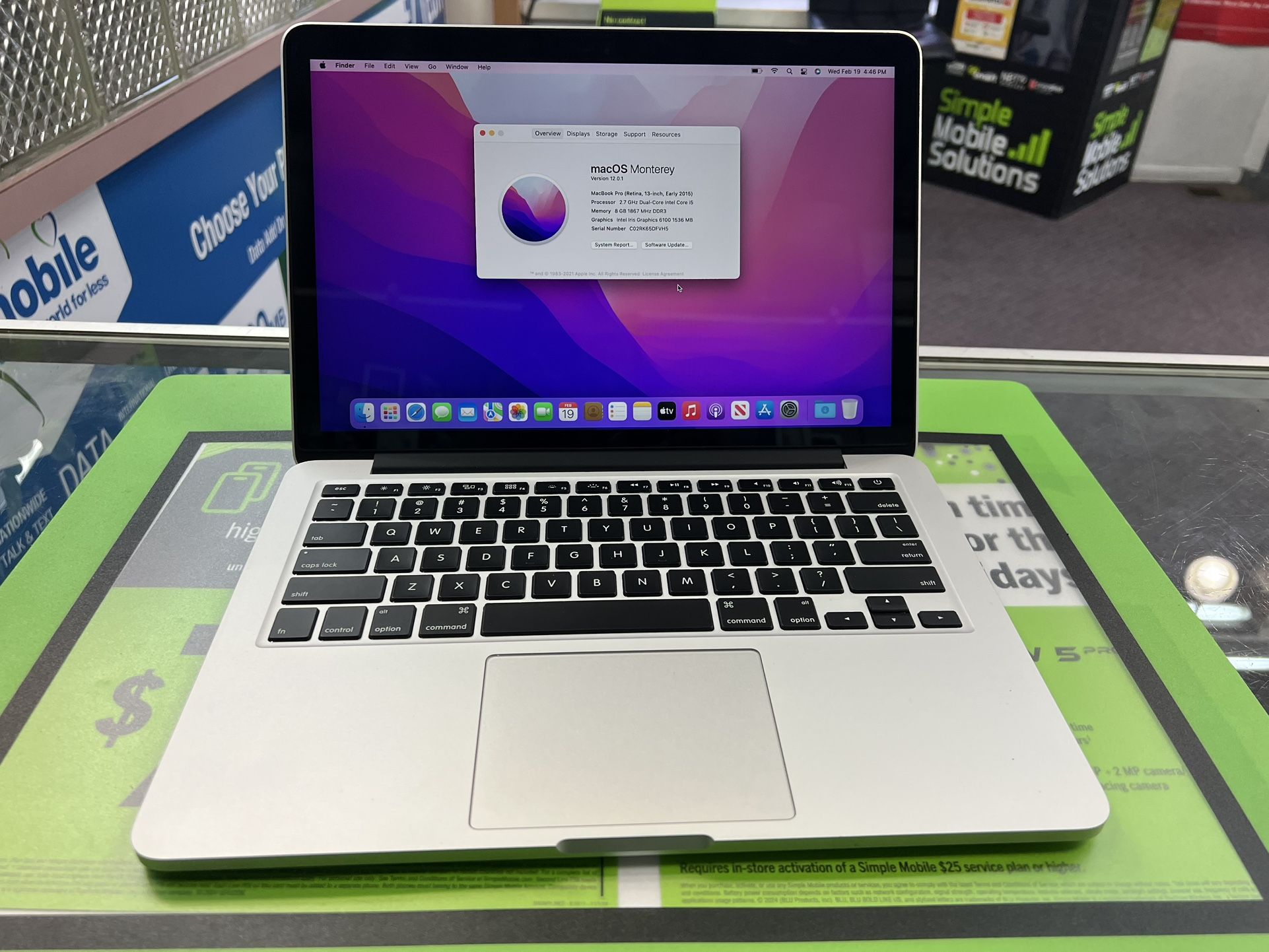 macbook pro 13” 2015