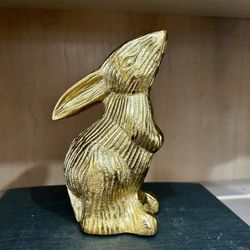 Gold Metal Bunny Rabbit Decor
