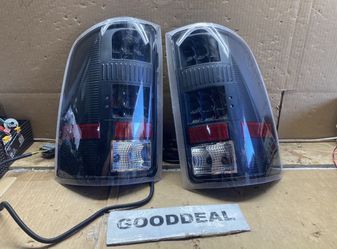 #OT88 Fit 07-14 GMC Sierra Black Housing Clear LED Tail Light Pair 