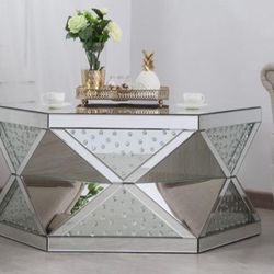 NEW MIRROR COFFEE TABLE ! DIMENSIONS	L: 38 W: 38 H: 18! MINAS HOME FURNITURE ! 851 Van Houten Ave Clifton NJ 07013