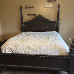 Solid Wood With Marble Top Bedroom Set