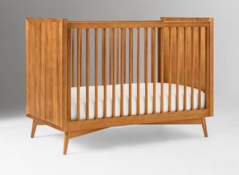 Pottery Barn Mid-Century Modern Wooden Baby Crib