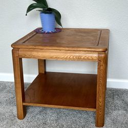 Solid Oak Finished Side Table