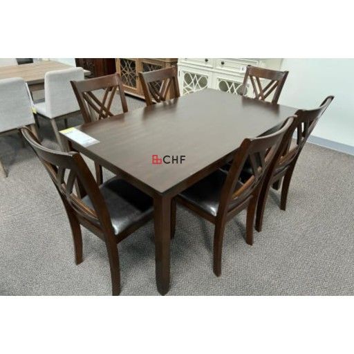 7 Piece Dining Table Set With 6 Chairs