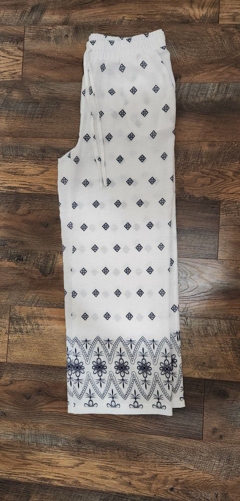 White And Blue Pants