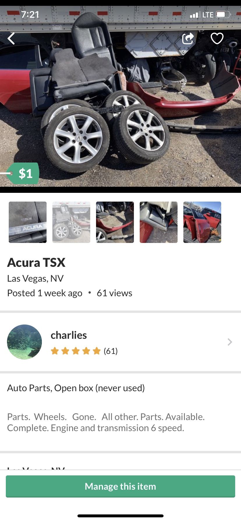 2005 Acura TSX parts