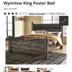 Ashley's King Bed And Mattress Less Than 1 Year