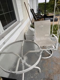 Outdoor Patio Table With One Chair