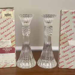 Gorham Set Crystal Candlesticks