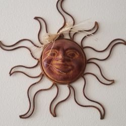 Rustic Wrought Iron Sun For Indoor/Outdoor Walls - Imported From Mexico, Other Suns Available 