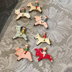 Vintage Hand Painted Small Wooden Toy