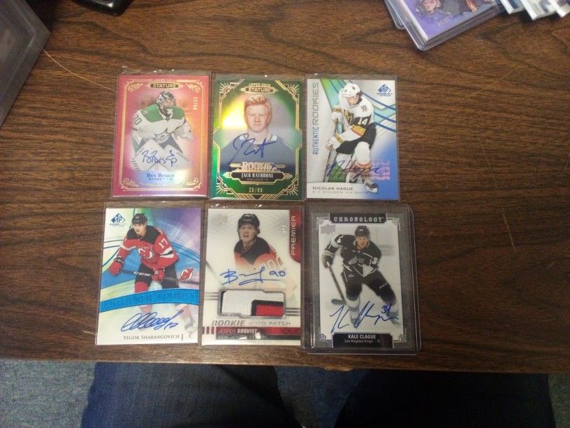 Hockey Autos, Patch Autos, Number Colored, Memorabilia Lot Of Hockey