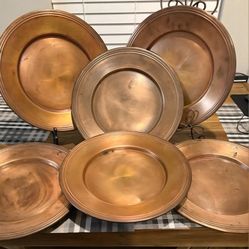 Vintage Copper Chargers- Pottery Barn