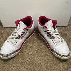 Men’s Nike Air Jordan 3 Retro ‘Cardinal Red’ Sz 10
