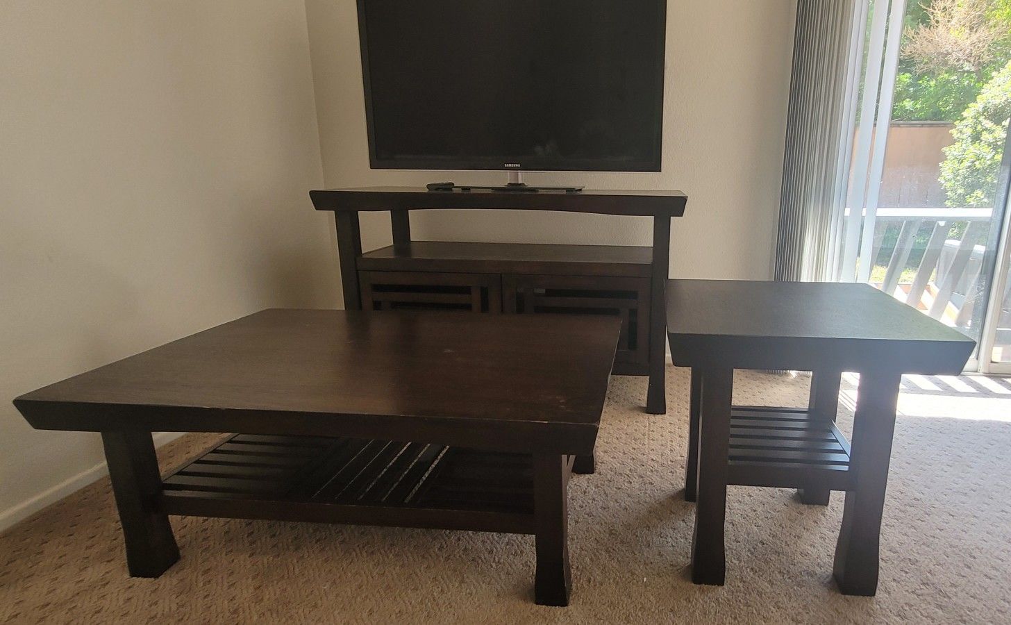 Set of TV Stand, Coffee Table,  and Side Table