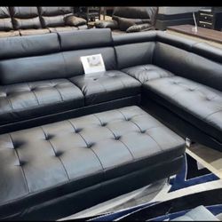 Holiday sale. Ibiza black sectional with ottoman set only $999. Easy finance option. Same day delivery.